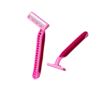 Pink Color Twin Blade Safety Razor , Fda Approved Men'S Twin Blade Razors