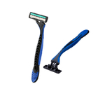 Blue Men'S Disposable Razors Double Blade Coated With  Nitrogen
