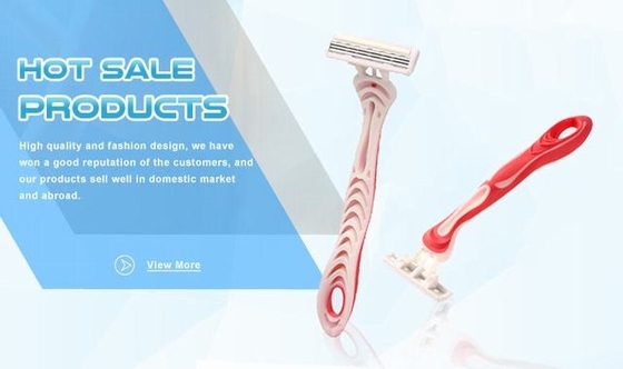 Pivoting Head Triple Blade Disposable Razor , Men'S Triple Blades Razors