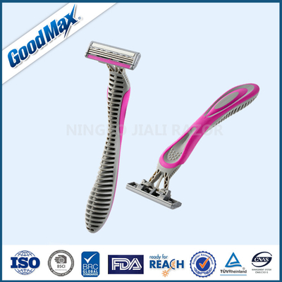 Lubricating Strip Triple Blade Women Razor , Any Color Multi Blade Razor