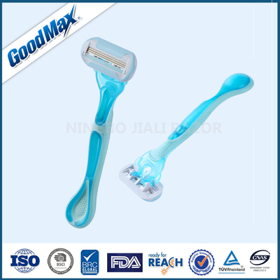 Triple Blade Women'S Disposable Razors Applying Advanced Blades Coating Technology