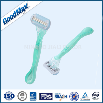 Custom Logo Women'S Disposable Shavers With Three Precision Blades Pivoting Head