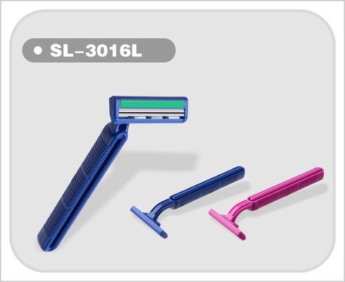 Plastic Handle Twin Blade Disposable Razor 5 pcs/bag Hot Sell   (SL-3016L)