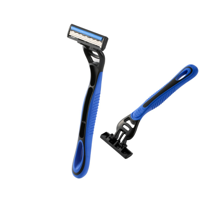 Blue Color New Style Razors Covered With Aloe Vera And Vitamin E Lubrication Strip