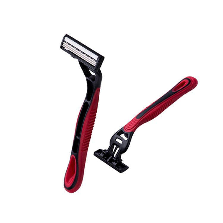 Easy Rinse Design Mens Disposable Razors , Red Black Double Edge Safety Razor
