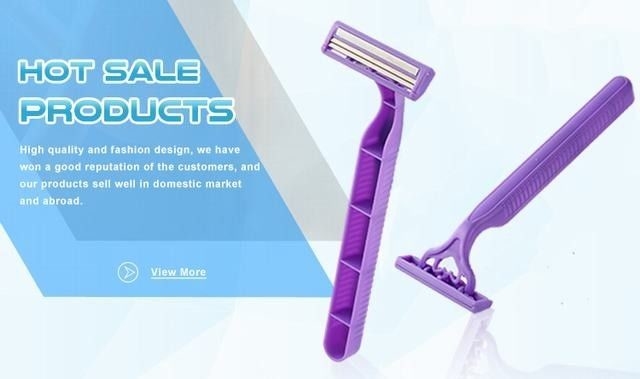 Fixed Head Disposable Double Edge Razor , Durable Dual Blade Razor For Women